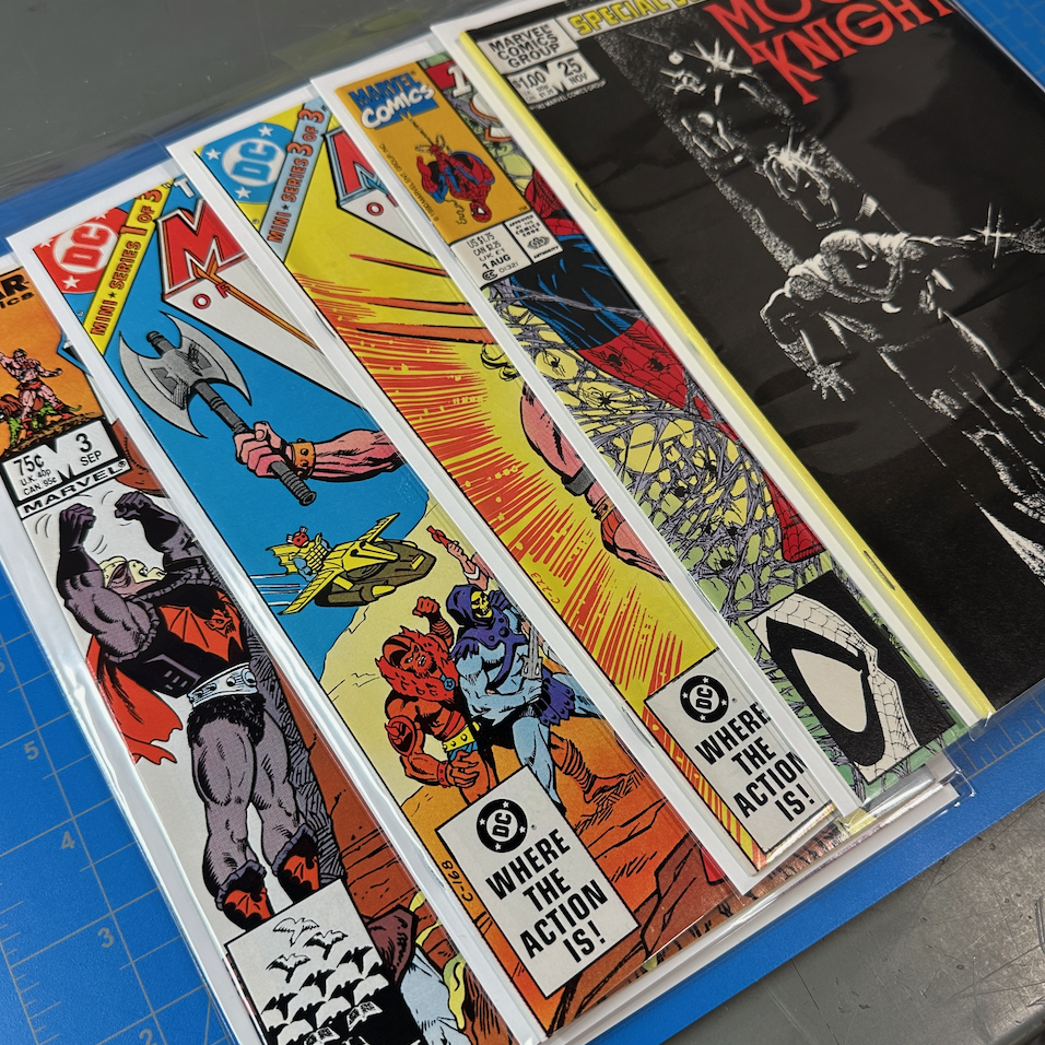 Comic book being professionally pressed at 7 Bucks A Press
